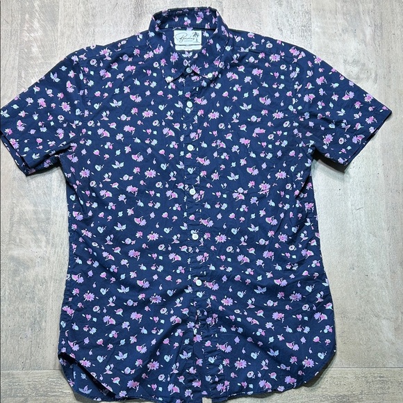 Bonobos Navy Blue Floral Men's Shirt - Picture 1 of 5
